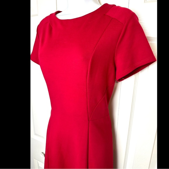 JUDE CONNALLY Stella Shift Sheath Dress Red Ponte Knit Workwear Office Career - Picture 4 of 10